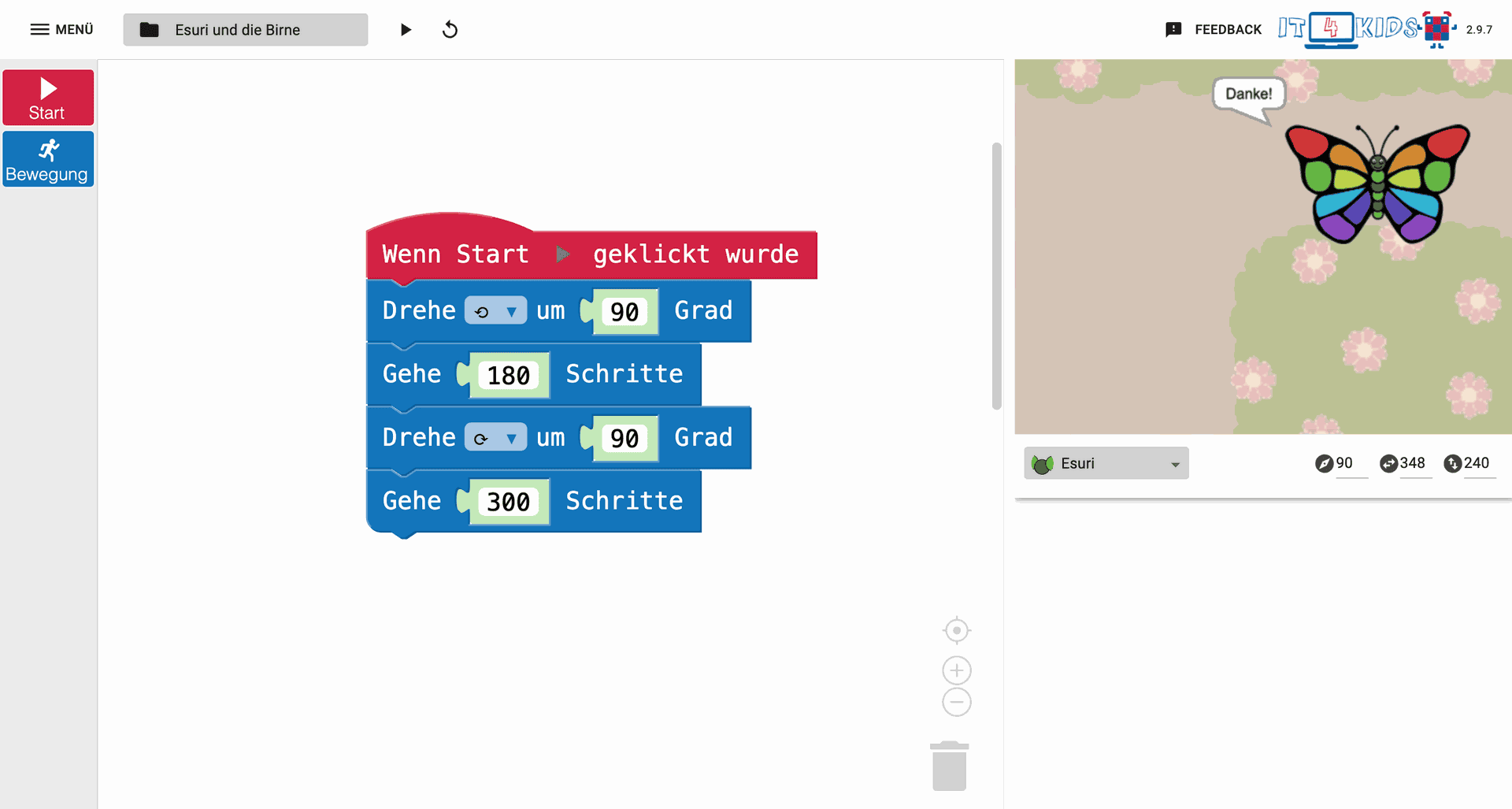Screenshot aus der Bildungs-App Cubi